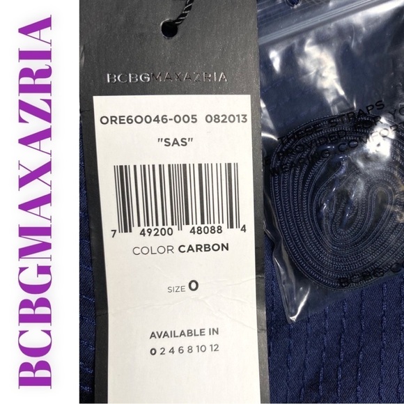 NWT BCBGMAXAZRIA SAS Cobalt Blue Strapless Ruffle Tiered Cocktail Dress, Size 0 - Picture 7 of 10